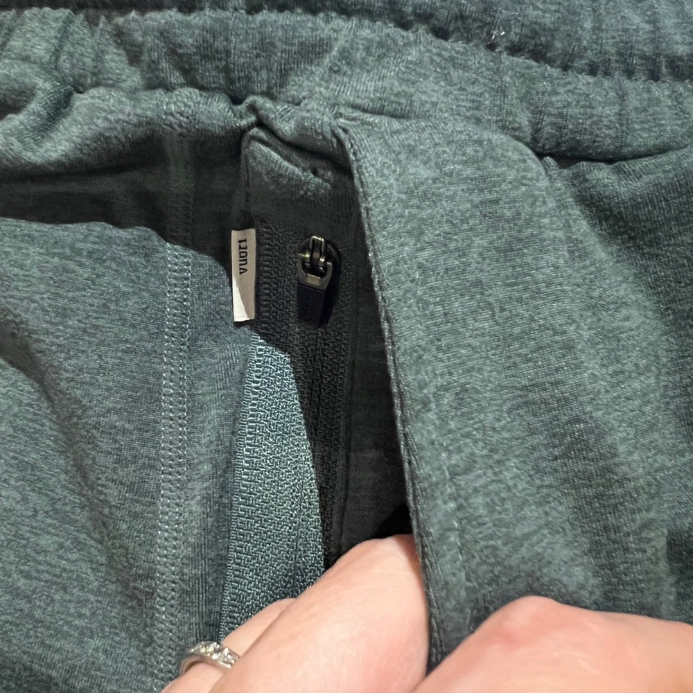 Vuori Halo Performance Short Women's DreamKnit Shorts, Heather Green - Picture 9 of 10